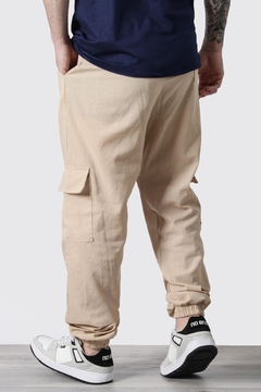 PANTALON LINO CARGO (41328) - tienda online