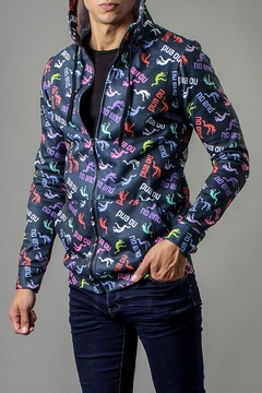 CAMPERA ESTAMPADA C/CAPUCHA (36405) - tienda online