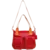 Bolsa Rita Elegância em Couro Vermelho com Caramelo Um Toque de Personalidade - Andória Acessórios 