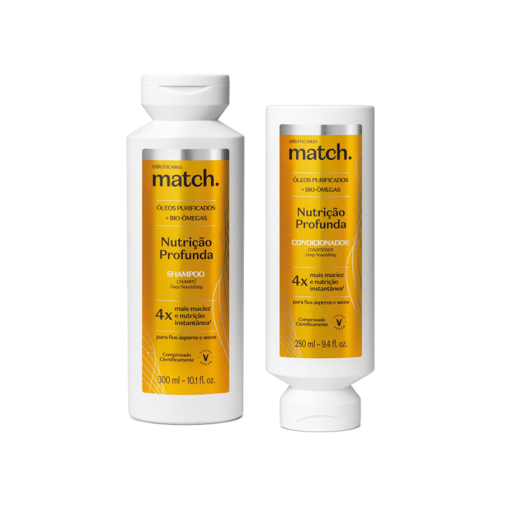 Kit Match Nutrição Profunda: Shampoo + Condicionador O Boticário