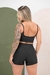 Top alcinha fina com short em tecido canelado Preto - comprar online