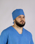 Conjunto Scrub Oxford Masculino Personalizado IDEAU - Azul Hospitalar - Bini Vet - Vestuário Profissional Veterinário