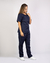 Conjunto Scrub Oxford Feminino Personalizado IDEAU - Azul Marinho - Bini Vet - Vestuário Profissional Veterinário