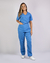 Conjunto Scrub Oxford Feminino Personalizado IDEAU - Azul Hospitalar