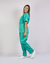 Conjunto Scrub Oxford Feminino Personalizado IDEAU - Verde Jade - Bini Vet - Vestuário Profissional Veterinário