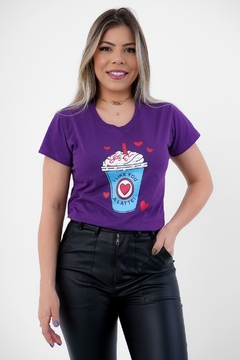 T-shirt milkshake roxa - comprar online