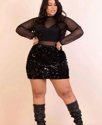 Roupas de paete plus size 2025