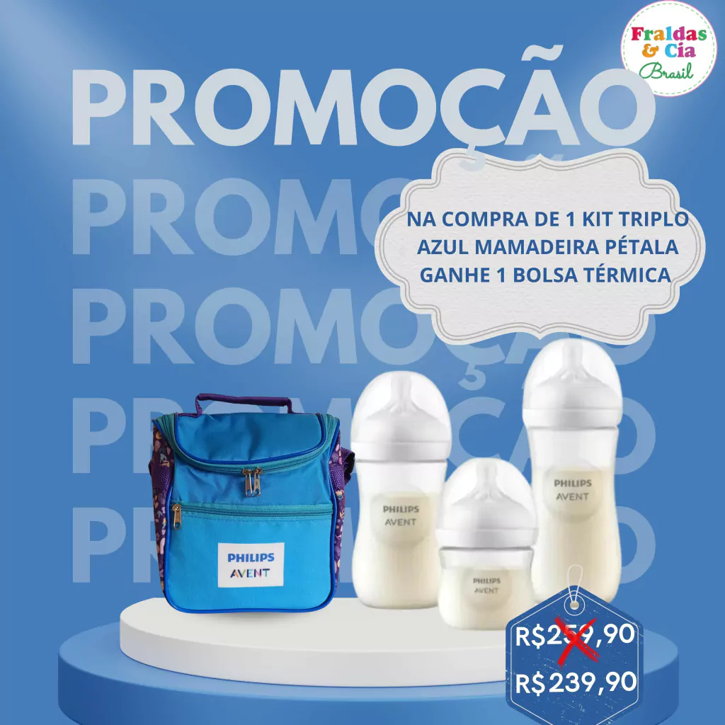 KIT MAMADEIRA PÉTALA 3.0 TRIPLO 125ML + 260ML + 330ML - TRANSPARENTE