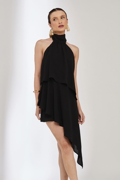 Vestido Luna assimétrico preto - comprar online