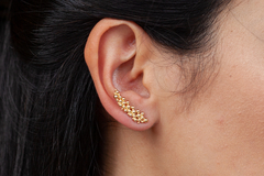 Brinco Mini Earcuff Pontinhos Ouro