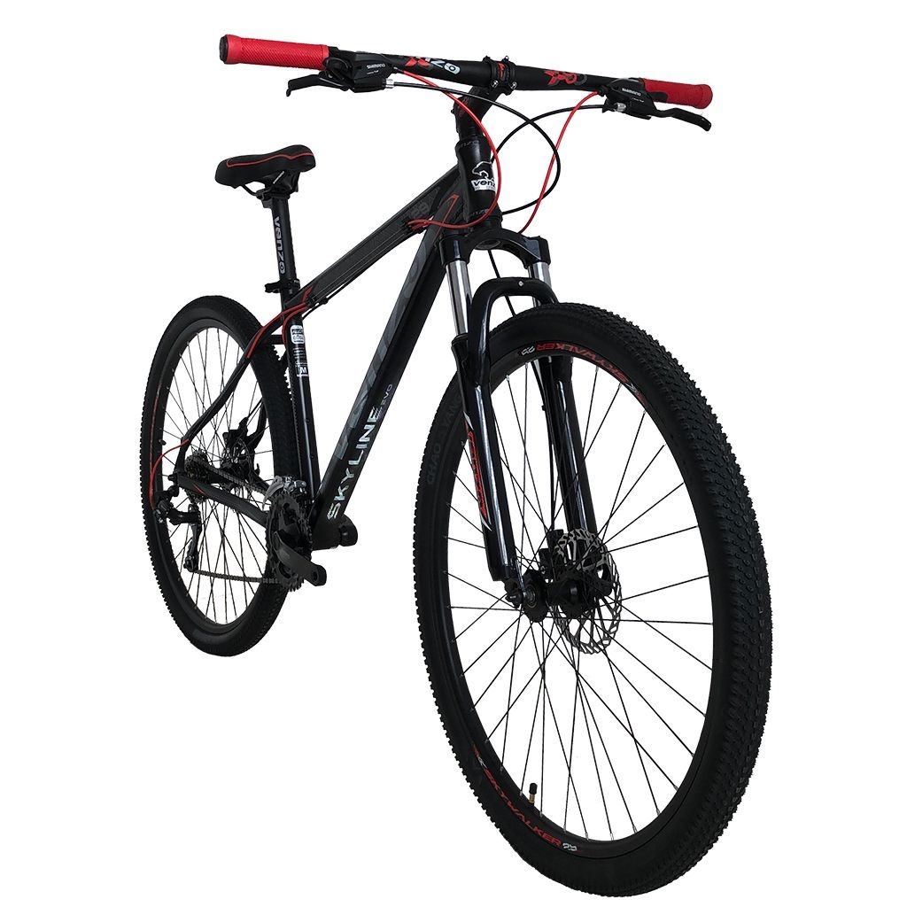 Bicicleta adulto, aro 27,5″, color turquesa y negro, con frenos de discos  mecánicos, de 24 velocidades.