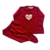 Vestido Tricô Patchwork Coração com calça - Petit Pupe - Vermelho