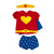 Fantasia Infantil Blusa e Shorts -Menina Maravilha