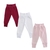 Kit com 3 Culotes - Cintura Pró Conforto e Pé Reversível - Vermelho/ Branco/ Rosa