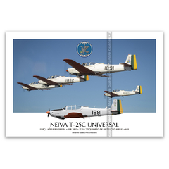 NEIVA T-25C UNIVERSAL • FAB 1891 • 2 EIA • CARTEL CON FOTO