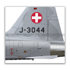 NORTHROP F-5N TIGER II, SWISS AIR FORCE, J-3044. - Art In Profiles | Posters, Livros e Ilustrações sobre Aviação