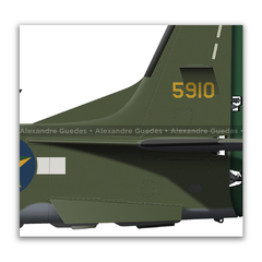 Avião Embraer A-29B Super Tucano, FAB 5910, 3º/3º GAV, 80 Anos GAVCA na WWII - Art In Profiles | Posters, Livros e Ilustrações sobre Aviação