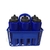 Kit Porta Squeeze Azul com 6 Squeeze s/ logo azul preto Rythmoon