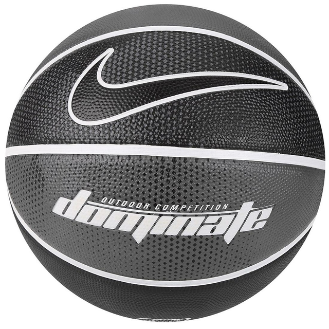 Bola de Basquete Nike Dominate 8P Preta e Vermelha - Tamanho 7