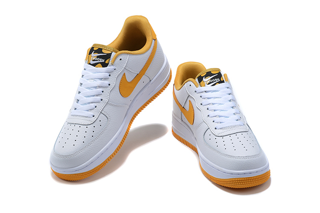 Nike air force 1 white hot sale bicycle yellow