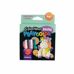 PLASTILINA PLAYCOLOR X6 BARRAS PASTEL SURTIDA