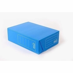 CAJA ARCHIVO AZUL PLASTICO LEGAJO 12/TV 38X28X12