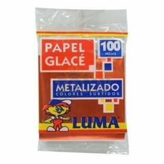 PAPEL GLASE METALIZADO TACO X 100 HJS LUMA