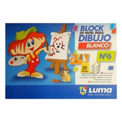 BLOCK P/DIBUJO LUMA NRO 6 BLANCO 20HS