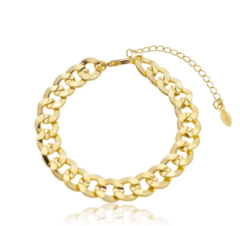 PULSEIRA ELOS SUZZI 8MM DOURADO FOLHEADO