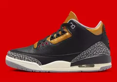 JORDAN RETRO 3 BLACK CEMENT GOLD en internet