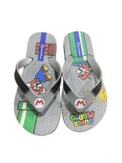 Sandália de dedo Super Mario Infantil Cinza - comprar online