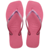 Chinelo Havaianas Slim Square Glitter Rosa veludo