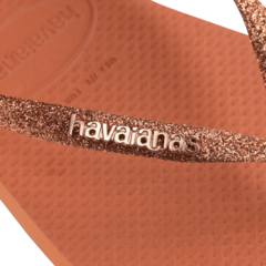 Imagem do Chinelo Havaianas Slim Square Glitter laranja cerrado