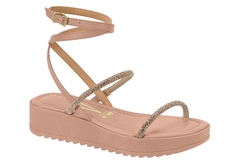 Sandália Flatform Vizzano Nude/ouro-6492.305