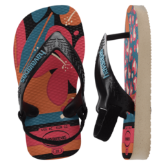 Chinelo Havaianas Baby Mini Me Bege Palha/Preto - Store Sandalias