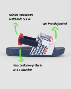 Slide Rider Full 86 Baby Azul/Branco - Store Sandalias