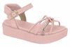 Sandália infantil Molekinha 2303.628/Rosa creme