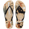 Chinelo Adulto Havaianas Slim Pets Bege/Preto