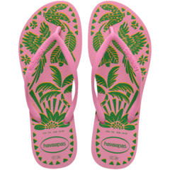 Chinelo Havaianas Slim Tucano Pink lemonade