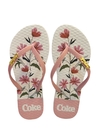 Sandalia Coca cola feminino Floraisom Branco/rose