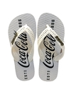 Chinelo Coca Cola masculino 1886 branco/branco