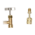 Imagem do Conjunto de manômetros CA de 3 vias com acopladores de mangueiras e adaptadores de refrigerante CA manômetros Conjunto de manômetros CA automotivo para R12 R22 R404A R134A
