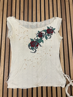 blusa roses billabong p