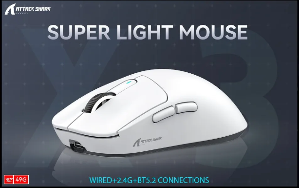 Mouse Gamer Attack Shark X3 Wireless Vermelho