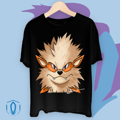 Remera Oversize Arcanine Face Negra