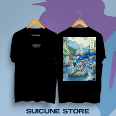 Remera Oversize Blastoise Oriental Negra