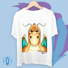 Remera Oversize Dragonite Face Blanca