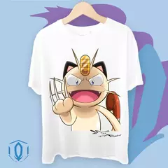 OFERTA Remera Meowth del Equipo Rocket Face Blanca TALLE XL