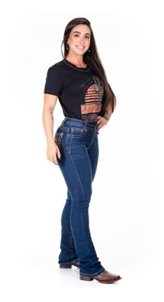 Calça Jeans Feminina Bordada Country Miss Me M50363b - Traje certo country