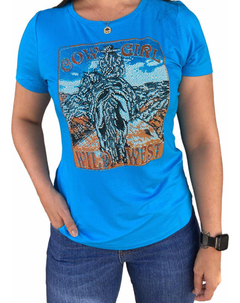 Camiseta T-shirt Zoe Western Country Com Brilho 0890